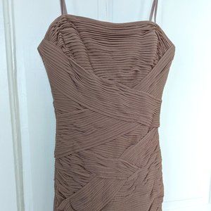 Nude bodycon bandage mini dress strapless